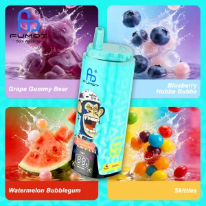 Fumot ECO 4in1 80K Grape Gummy Bear & Blueberry Hubba Bubba & Watermelon Bubblegum & Skittles