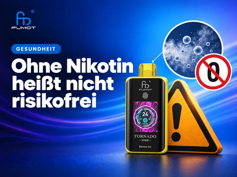 Nikotinfreie E-Zigaretten: Warum 0 mg nicht risikofrei bedeutet